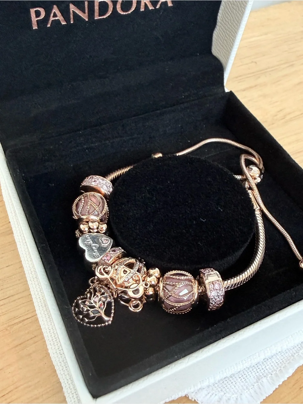 Pandora Disney Parks Rose Gold Charm Bracelet